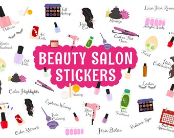 Beauty Salon Services Stickers, Planner GoodNotes (Digital Download)