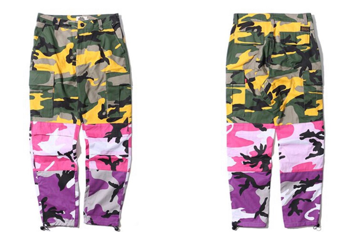 Multi Coloured Rainbow Military Camo Cargo Pants | Etsy