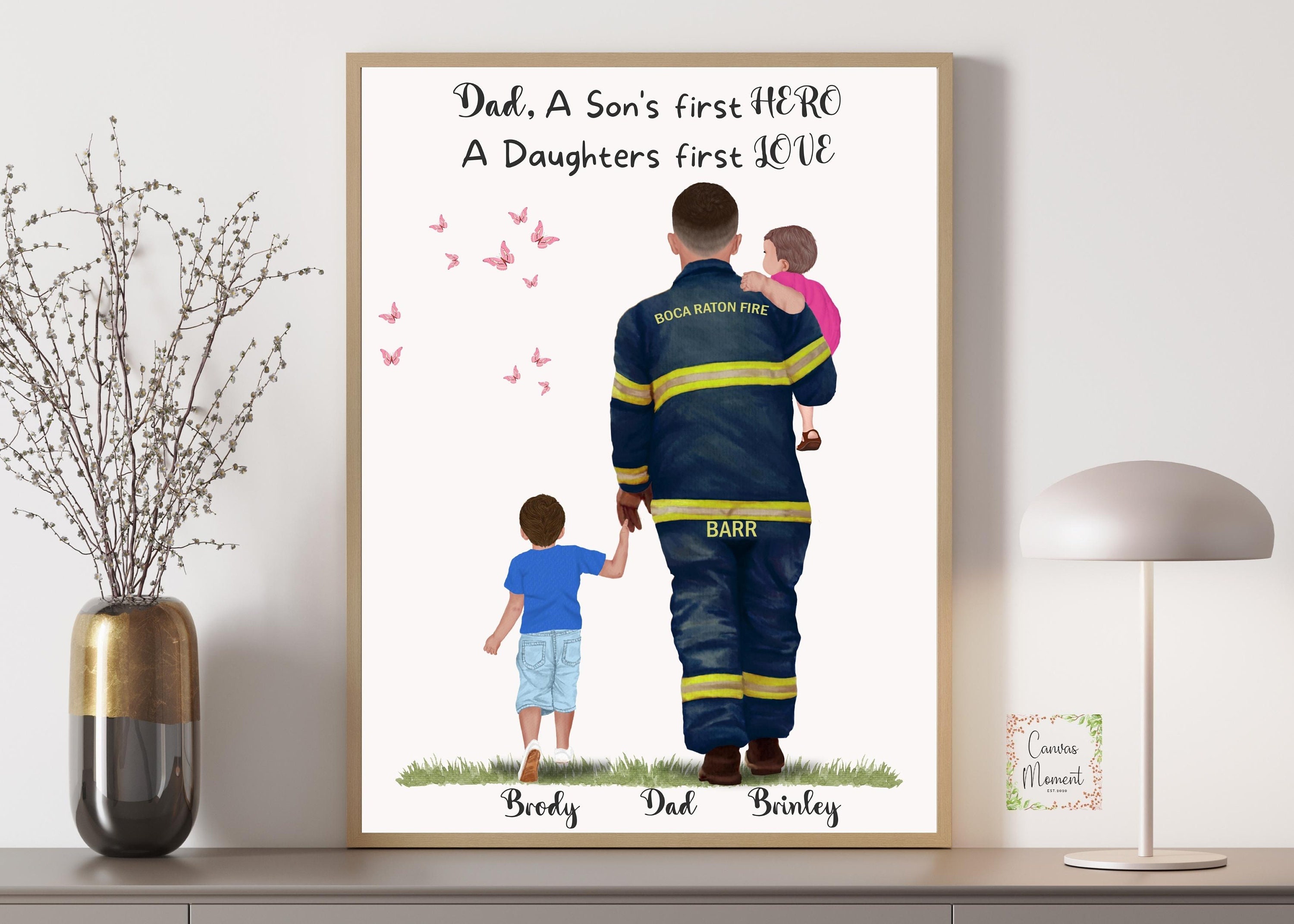 Papa Firefighter Father's Day Gift By Unlimab