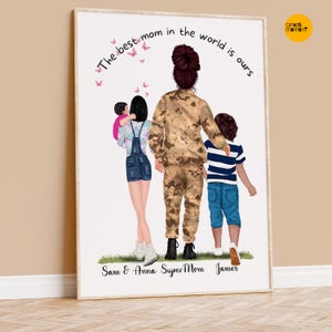 Gift for Army mom, Hero Mom, Soldier Mum, Gift for army wife, Supermom, Military Mom Gift, Christmas presents, Air Force Mum, Marine Mum