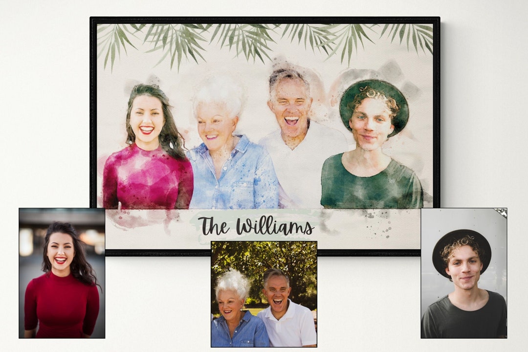 Merge Photos, Combine Pictures, Several Photos Into One, Watercolor ...