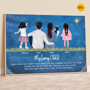 Custom Baby Loss Memorial Print: Family Sympathy Gift (Digital or Canvas)