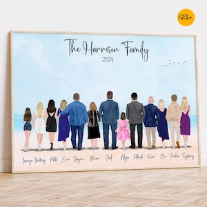 Family Canvas Personalized Mum Christmas Gift From Children New Home Canvas Our Family Print Framed Family Portrait Birthday Gift for mum