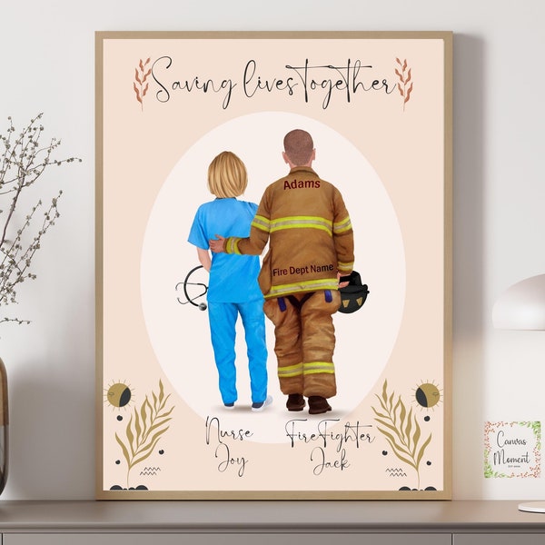 Nurse and Firefighter Couple, Army wife, Police wife, Firefighter Wife, Doctor couple, Cop Wife, Police Nurse, Paramedic Couple