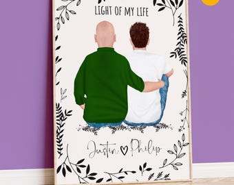 Gay couple gift, Gay boyfriend gift, gift for gay boyfriend, Husband gift, Personalized Gay print, LGBT gift, Perfect Couple Gift