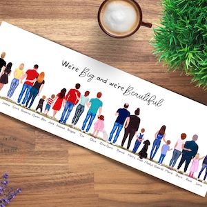 Extra Large Family Canvas, Big Group Print, Huge family Group Wall Art, Family Print Personalized, Work Team Canvas, Large family portrait