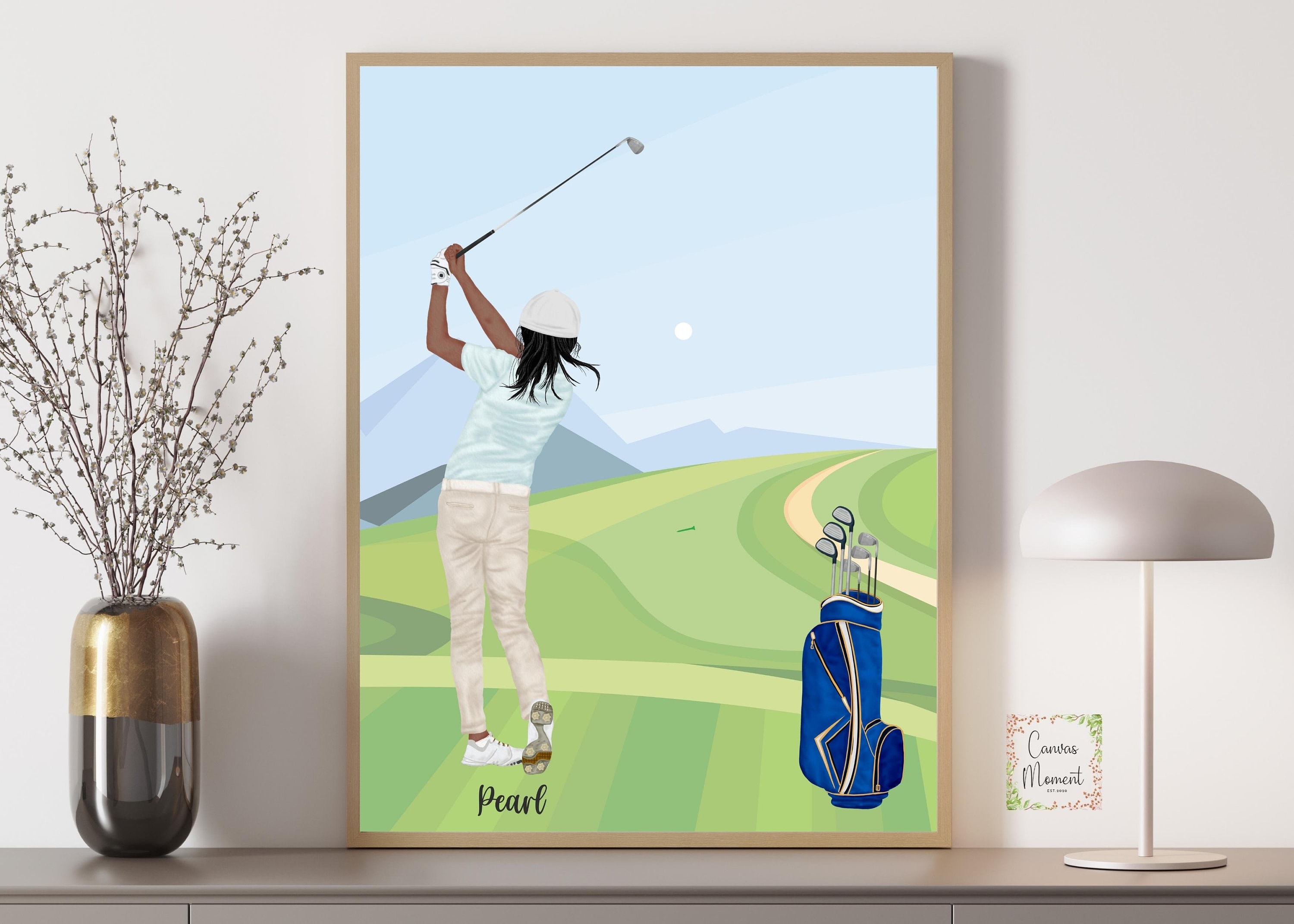 Golf Gifts For Women, Female Golfer Gifts, Personalised Golf Gifts, Golf Swing, Golf Print Poster, Custom Golf Gifts, Golf Gifts For Women