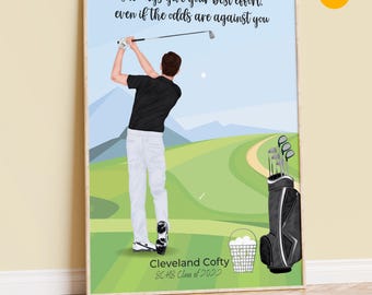 Golf Gifts For Men, Female Golfer Gifts, Personalised Golf Gifts, Golf Swing, Golf Print Poster, Custom Golf Gifts, Golf Gifts For Women