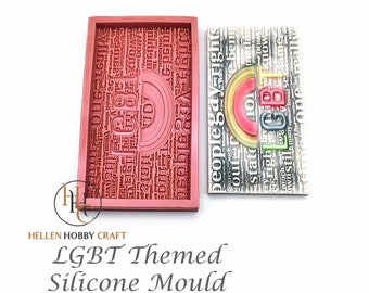 LGBT, Pride themed Mould for Craft, Food and Skin Safe