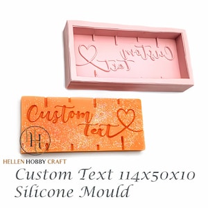 Custom Text, Medium Snap Bar Silicone Mould, Food and Skin Safe