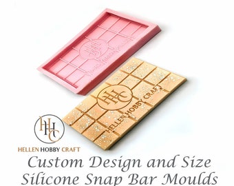 Custom Design and Size Snap Bar Silicone Mould, Food and Skin Safe