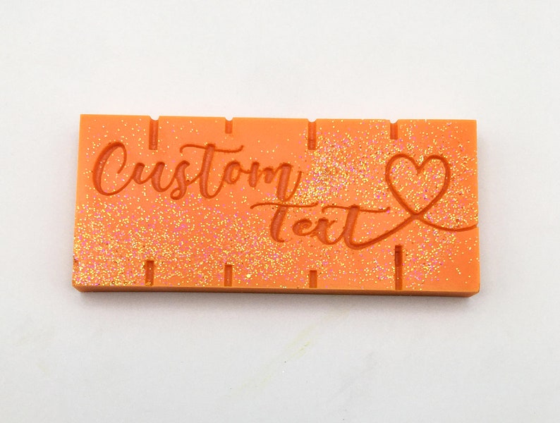 Custom Text, Medium Snap Bar Silicone Mould, Food and Skin Safe