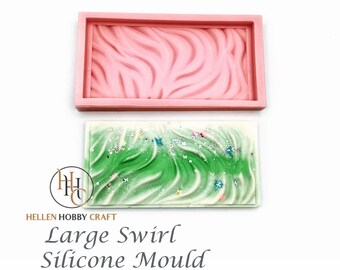 Large Swirl Snap Bar Silicone Mould for Craft, Food and Skin Safe