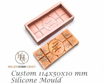 Custom Design or Logo, Medium Snap Bar Silicone Mould, Food and Skin safe
