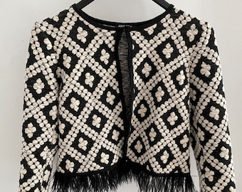 Women's Cardigan Knitted Clothing Feathers