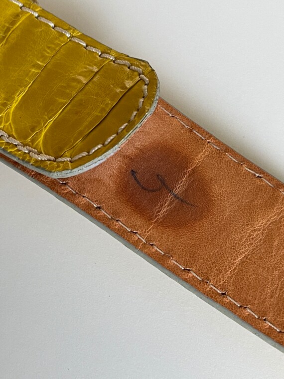 Vintage leather belt, women's belt golden starfis… - image 9