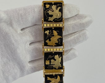 Vintage Bracelet Damaskin Style Jewelry 60s