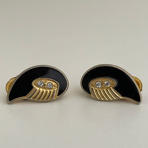 Vintage Ear Clips Earrings with Stones