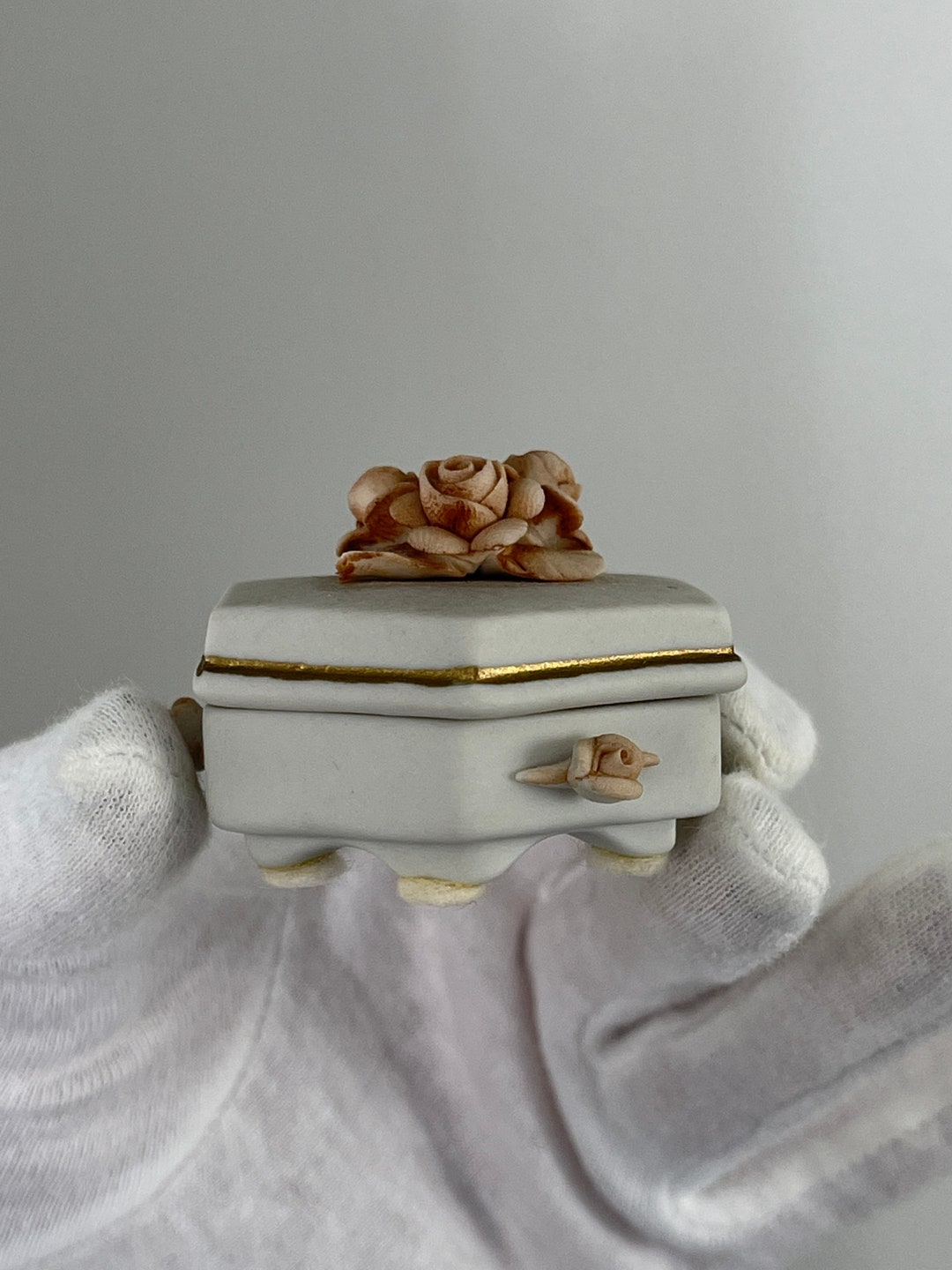 Vintage Casket Capodimonte Jewelry Box Ceramic Etsy