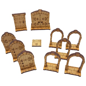 Dungeon Doors - MDF-decor voor rollenspellen en oorlogsspellen