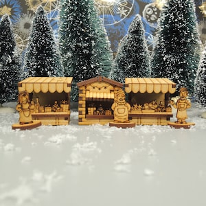 Christmas village - Christmas market - wooden decoration