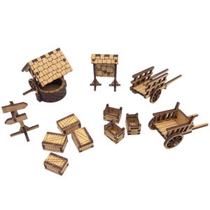 Lot De 20 Barils En Plastique – 28 Mm – Décoration De Table RPG – Prêts à Peindre