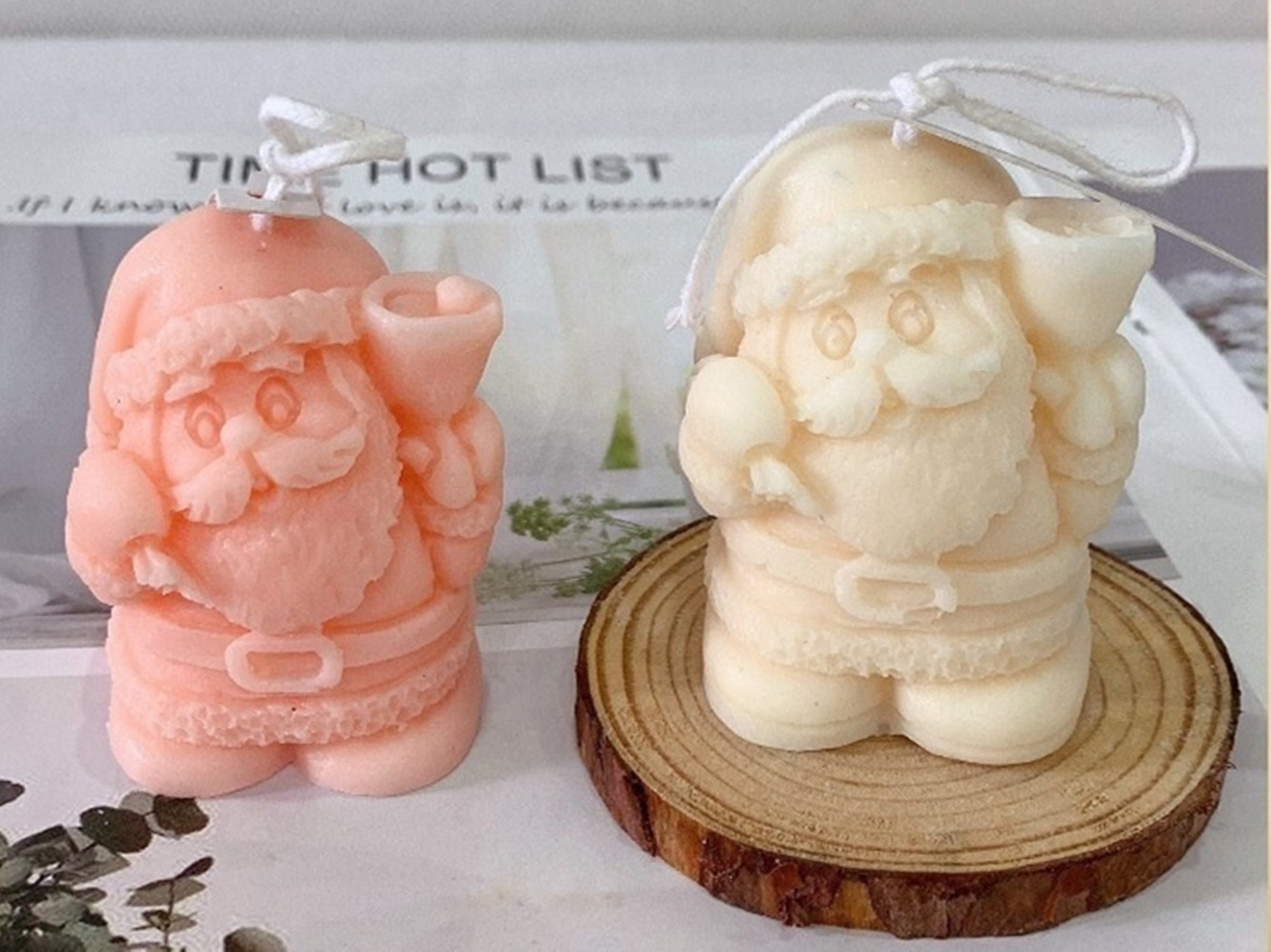 3D Christmas Candle Silicone Mold Santa Claus Christmas Tree 3D Silicone  Candle Resin Mold DIY Aromatherapy Wax Candle Soap Concrete Clay Craft Cake  Home Party …
