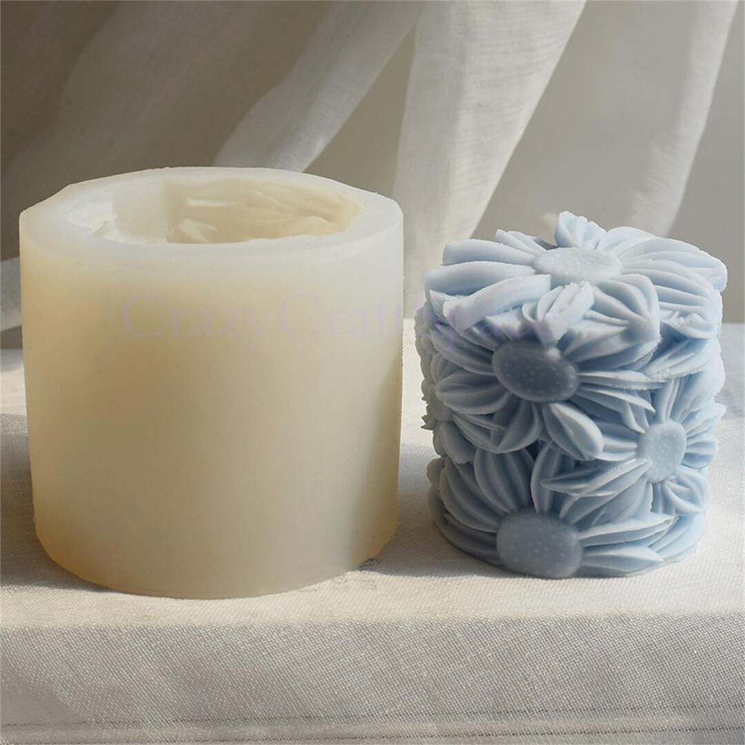 3D Sunflower Candle Mold Scented Candle Mold Silicone Mold for Candle