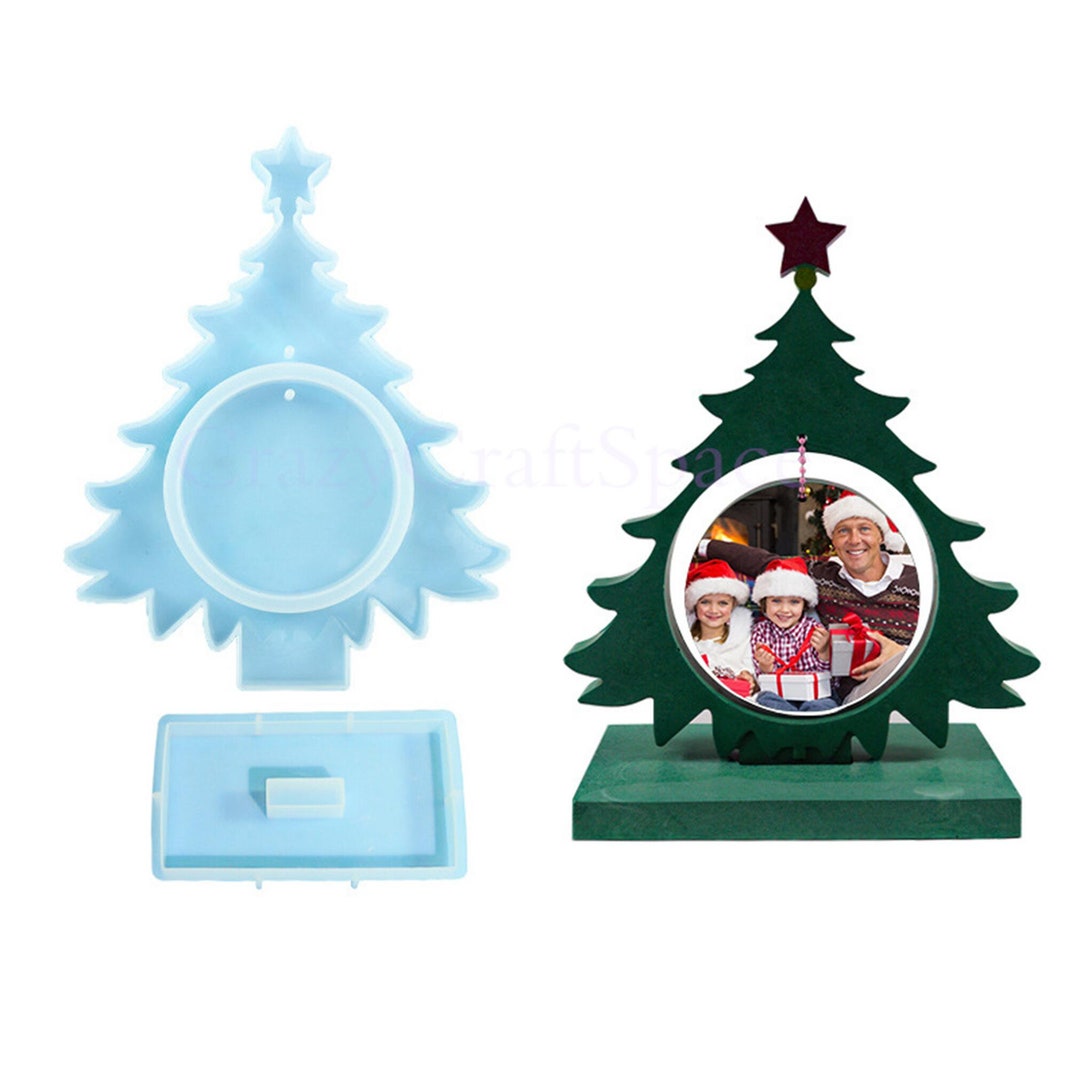 DIY Christmas Tree Photo Frame Resin Silicone Moldplaster Moldxmas