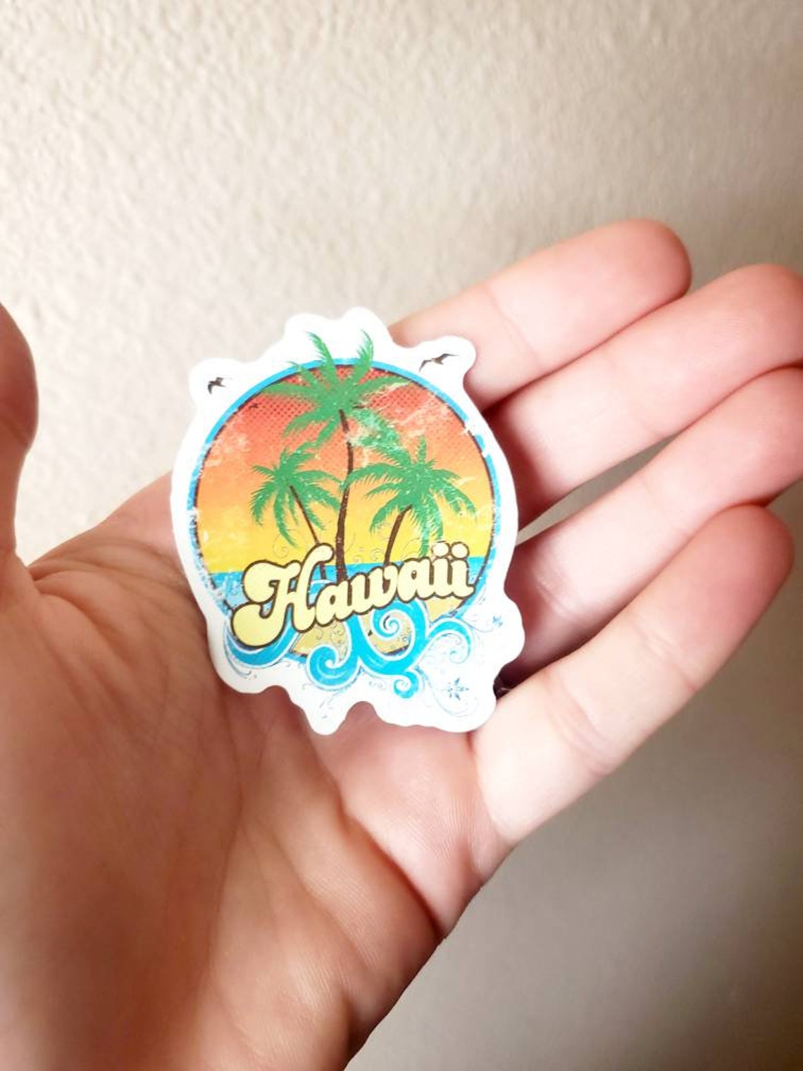 Hawaii Waterproof Sticker Water Bottle Sticker Sticker for Etsy