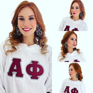 Alpha Phi Sorority Seed Bead Earrings