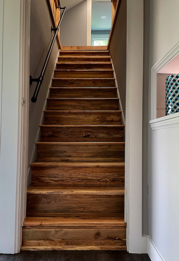 Solid Figured Hard Wood Stair Treads and Risers Ambrosia Etsy