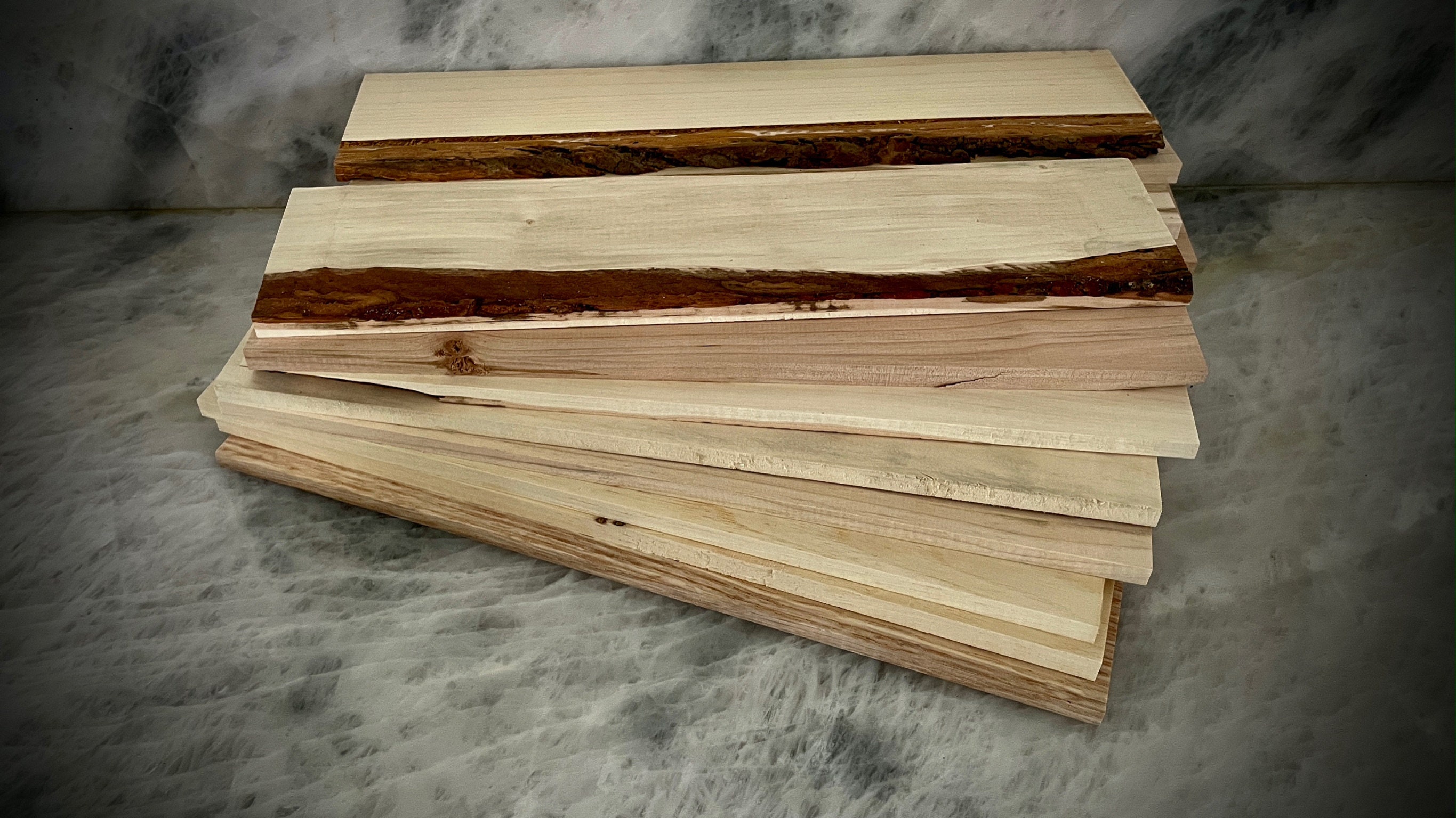 Scrap Wood & Cut Offs Project Ready Pieces Great for Crafts, Inlays, Epoxy  up to 15 Pounds With Pieces of Oak, Poplar, Cherry, Maple, Etc 
