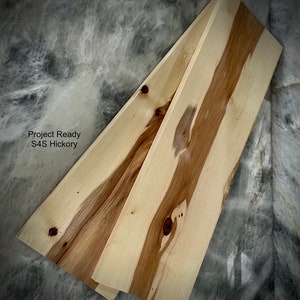 1" Thick Solid Hickory ~ Project Ready S4S Hickory Planks ~ Jointed, Planed & Sanded ~ Kiln Dried to 6-8%