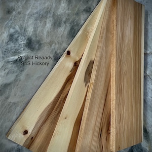 1/2" Thick Solid Hickory ~ Project Ready S4S Hickory Planks ~ Jointed, Planed & Sanded ~ Kiln Dried to 6-8%