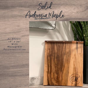 Maple Pastry Board, Pasta Board, Wood Cutting Board, Hard Wood Bread Board Oak, Ambrosia Maple, Spalted Maple, Personalized, Reversible