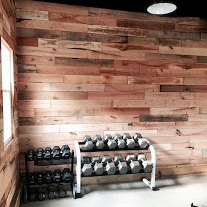 Rough Cut Hard Wood Lumber Planks for Rustic Accent Walls, Modern Feature Walls  & Ceilings ~ Narrow Plank Feature Wall in a Box!