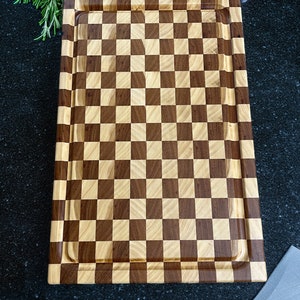Handgefertigte Hickory Stirnholz Butcher Block Schneidebrett mit Juice Groove