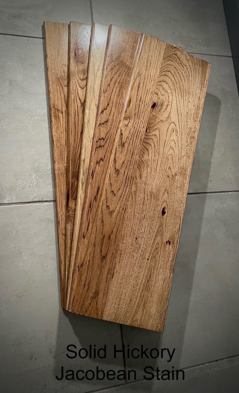 Solid Hard Wood Hickory Stair Treads and Risers Made to Etsy