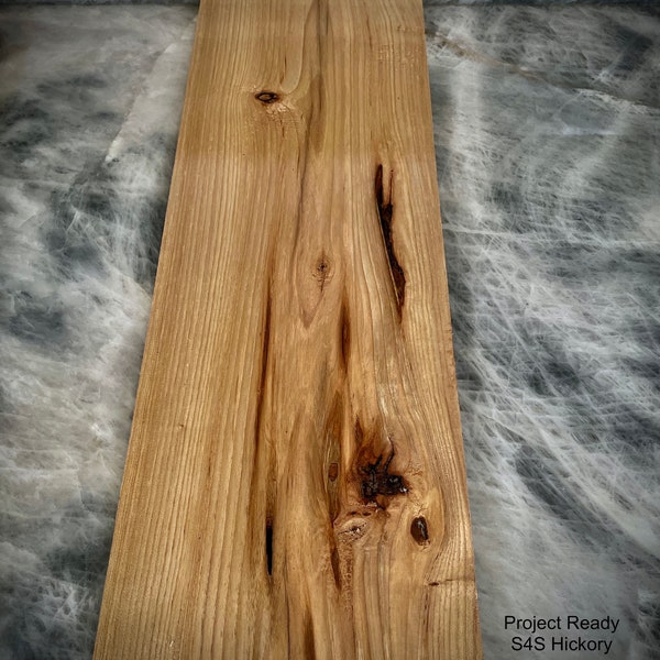 3/4" Thick Solid Hickory ~ Project Ready S4S Hickory Planks ~ Jointed, Planed & Sanded ~ Kiln Dried to 6-8%