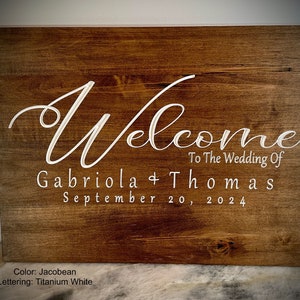 Personalized Wedding Welcome Sign - Milimalist Wooden Guestbook - Wedding Guestbook Alternative - Hard Wood Guest Book