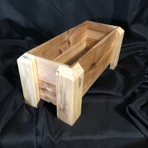 Modernes Pflanzgefäß aus Holz ~ Geometrisches Pflanzgefäß für Drinnen ~ Sukkulenten Kaktus Pflanzkasten