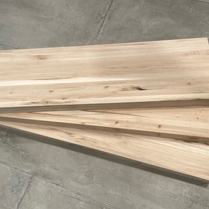 Custom Floating Stair Treads ~ Thick Treads From Ambrosia Maple, Red Oak, White Oak, Cherry, Hickory ~ One of a Kind Artisan Staircase!
