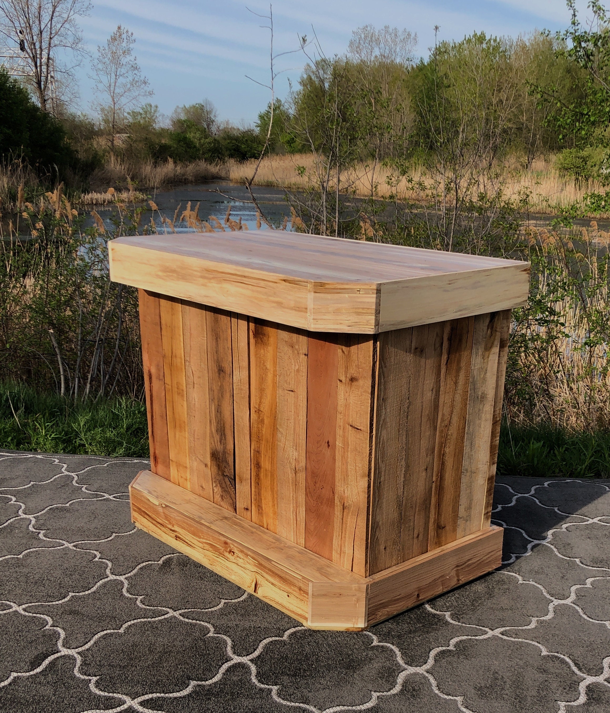 Patio Bar Tiki Bar Rustic Indoor Bar 4' x 30 Etsy