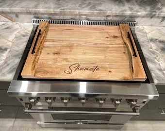 Noodle Board Stove Covers with Handles (30x22 inches, Solid Acacia) Noodle  Board Stove Cover for Electric and Gas Stove, Sink Cover RV Stove Top Cover