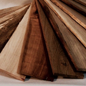 Project Boards Hardwood Planks Rough Sawn Lumber 12&quot; Slabs 5+ Square Feet Oak Cherry Maple Poplar Crafting Signs Art Pieces Accent Walls