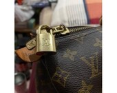 Authentic vintage Louis Vuitton Gold Lock - Key Set Keepall Speedy Alma Brass Bag - vintage