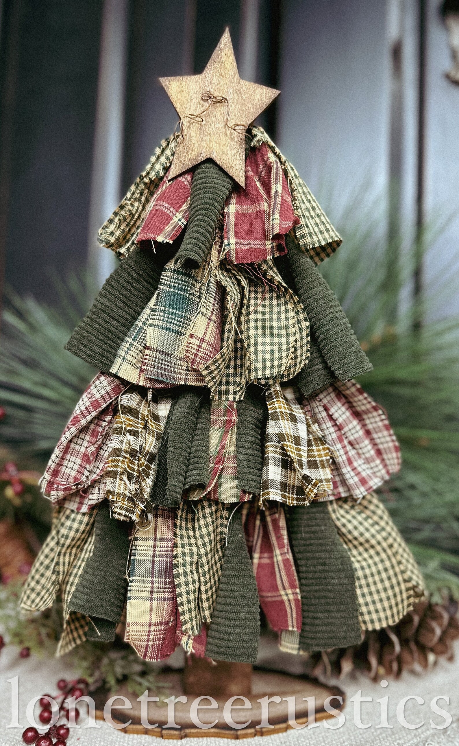 Christmas Fabric Rag Tree Wood Kit (not a Finished Product) - Etsy