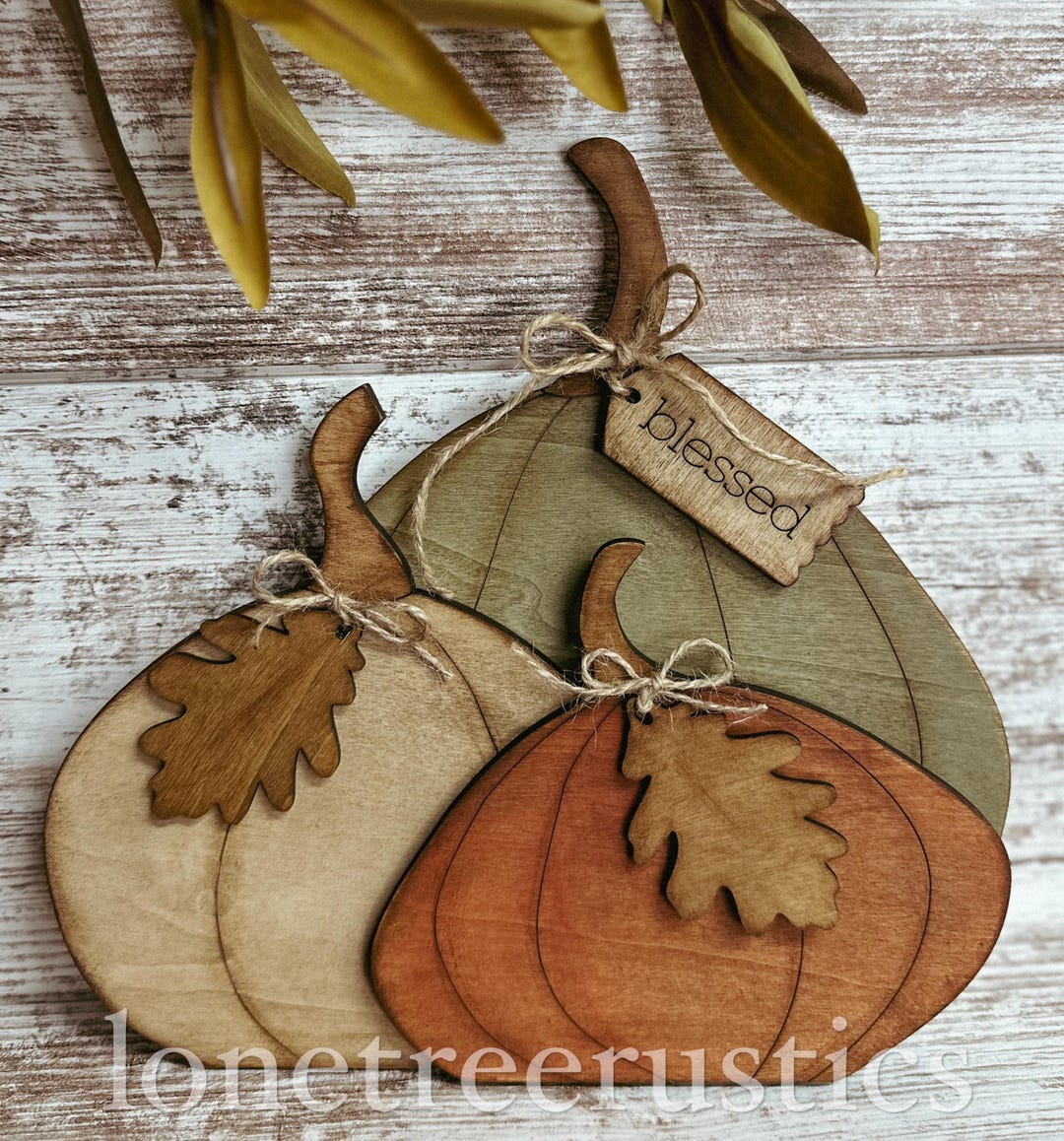 Pumpkin Trio Shelf Sitter DIY Wood Kit | Unfinished Birch Fall Pumpkins ...