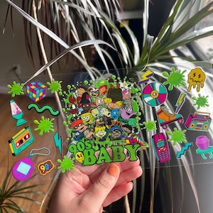 90er Jahre Baby Cup Wrap - UV dtf Schneekugel Wrap - Cartoon uv dtf Cup Wrap - 90s vibes Cup Wrap - 139